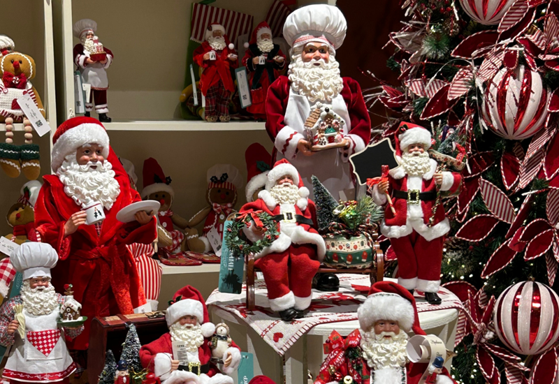 escolher enfeites de Natal
