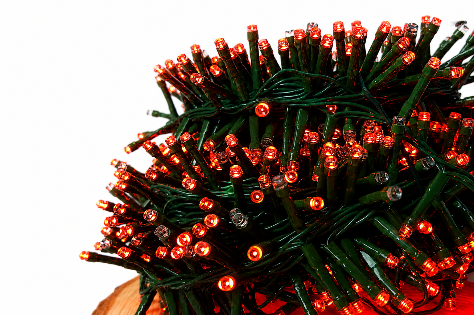 Cordão de Led Colorido Strobo 40m – Vermelho
