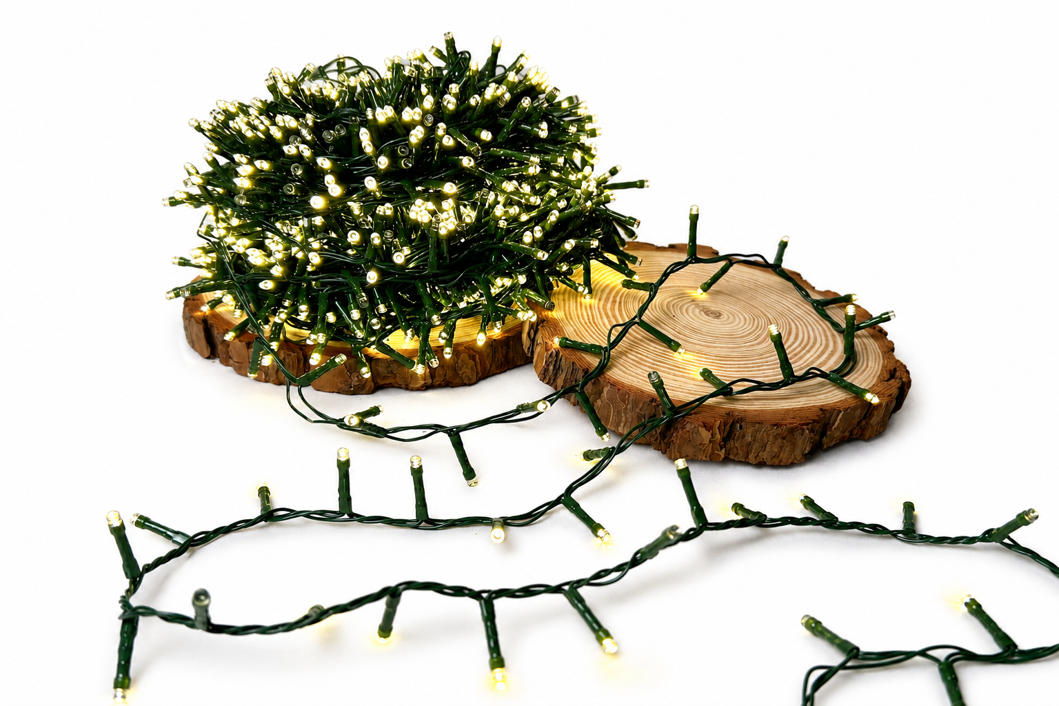 Cordão Led - Fio Verde - 20m - Branco Neutro - 900 Leds - Bivolt 2