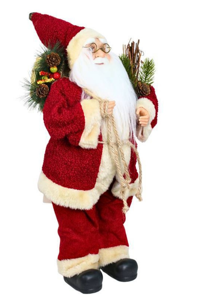 Papai Noel Decorativo Vermelho e Bege