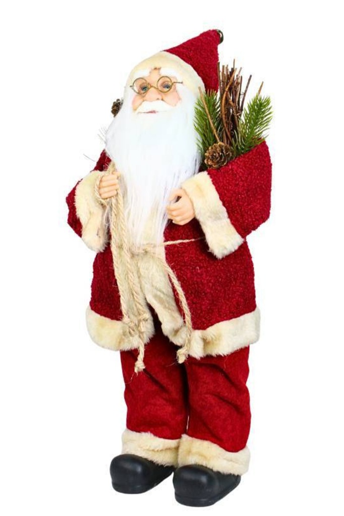 Papai Noel Decorativo Vermelho e Bege