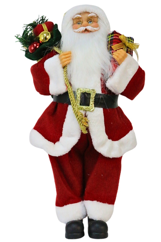 Papai Noel Decorativo Vermelho e Branco
