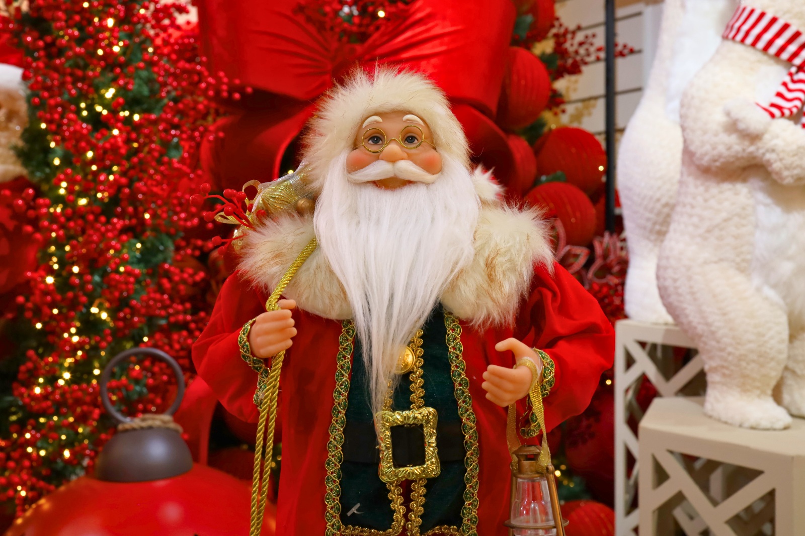 Papai Noel Decorativo Vermelho e Verde