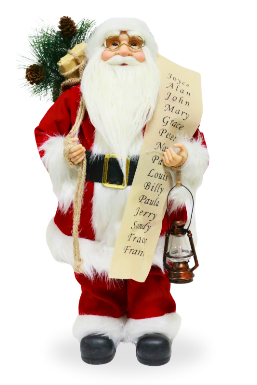 Papai Noel Decorativo Vermelho e Branco