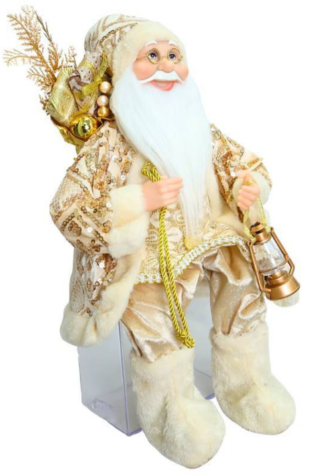 Papai Noel Sentado Dourado Dinatale 2